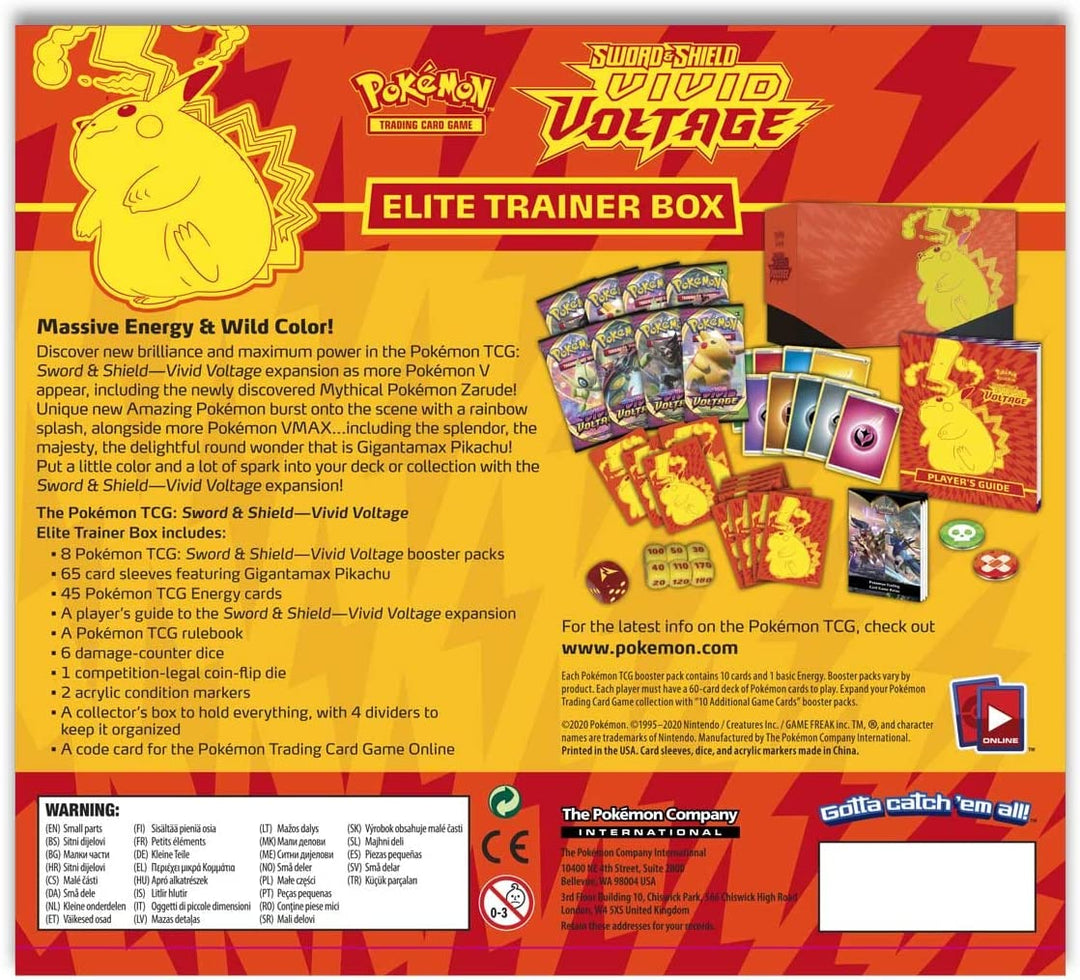 Pokemon Cards: Sword & Shield 4 Vivid Voltage Elite Pikachu